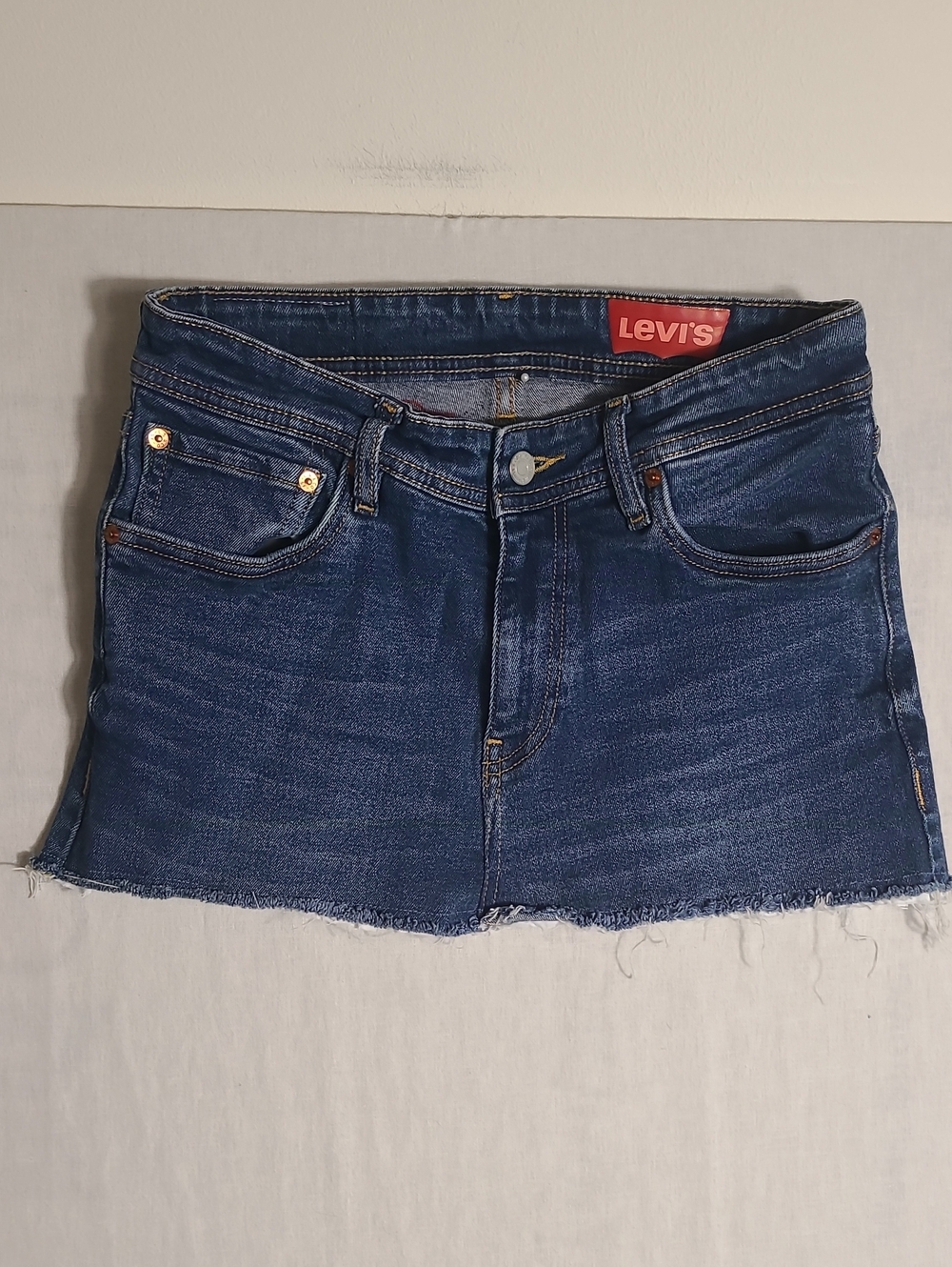 Levi's Dark Blue Denim Micro Mini Skirt Size 32